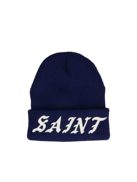 SAINT M×××××× logo-patch ribbed beanie