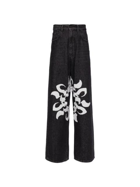 KUSIKOHC patchwork cotton jeans
