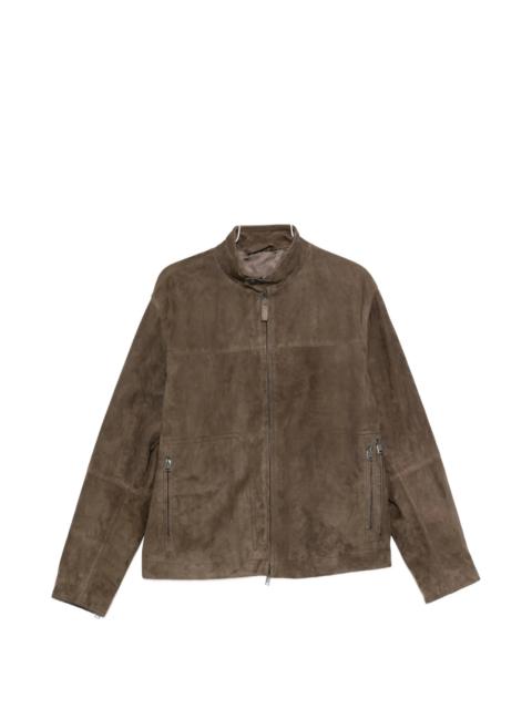Brioni Brioni Suede High-neck Jacket