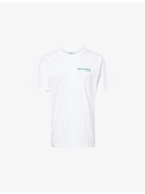 Sporty & Rich Play Tennis Short-Sleeves Cotton-Jersey T-Shirt