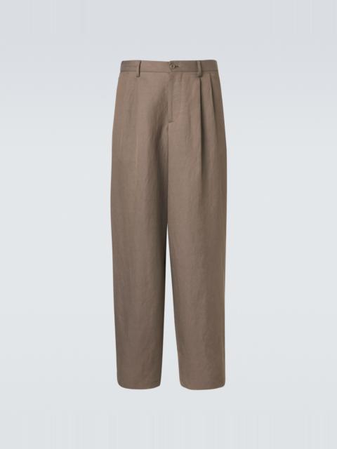 GIORGIO ARMANI Archivio linen-blend straight pants