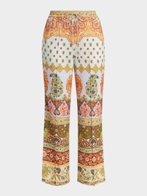 Etro Relaxed Drawstring Paisley Pants