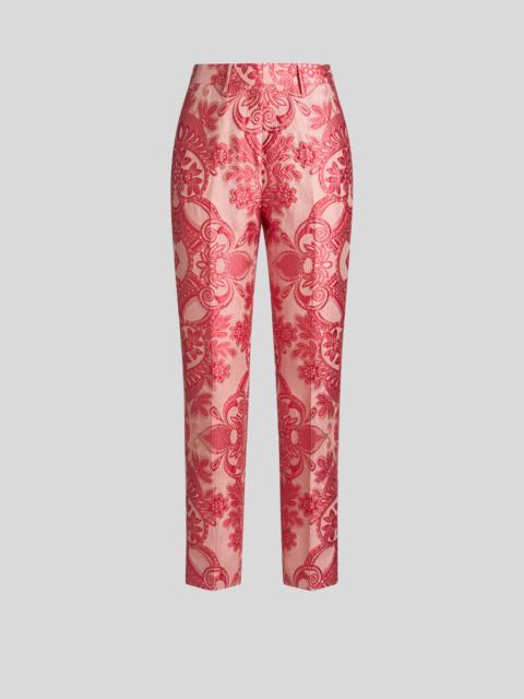 Etro JACQUARD LACE CIGARETTE TROUSERS