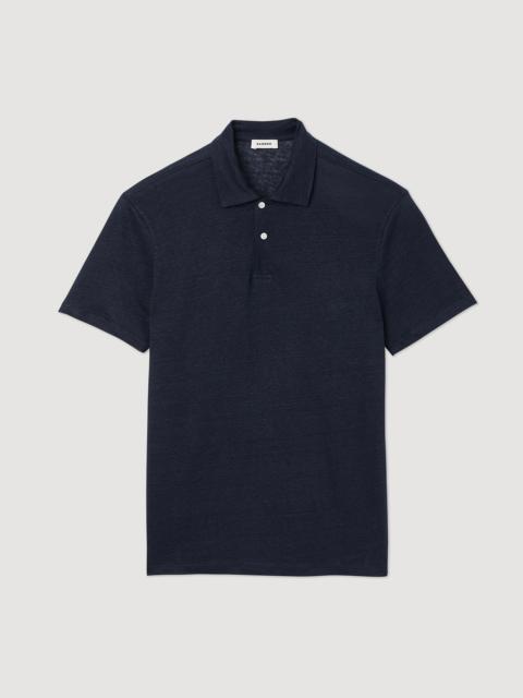Sandro Linen polo shirt