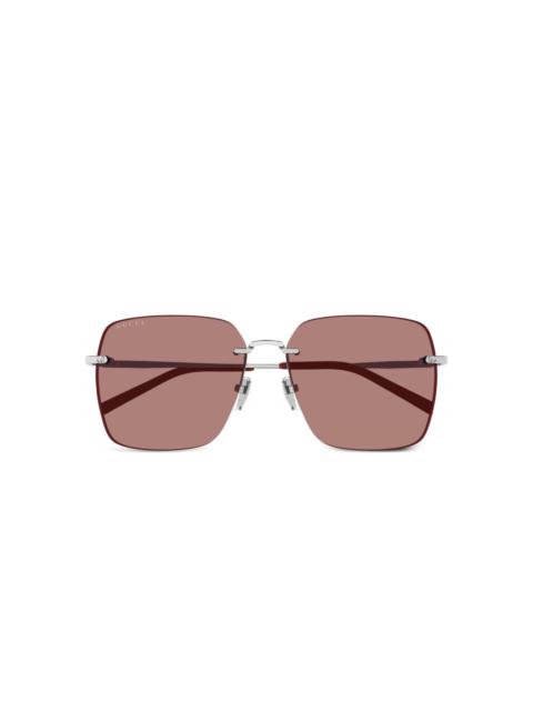 GUCCI GG1955SA square rimless sunglasses