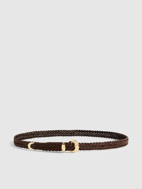 Madewell Madewell x Shopbop Domed-Buckle Belt in Woven Leather