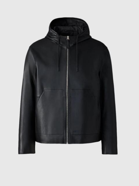 MACKAGE IVAN Leather Hooded Jacket