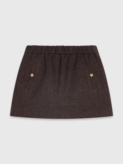 maje Short wool skirt
