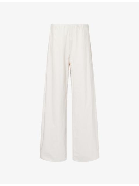 Vince Colette Wide-Leg Cotton Trousers