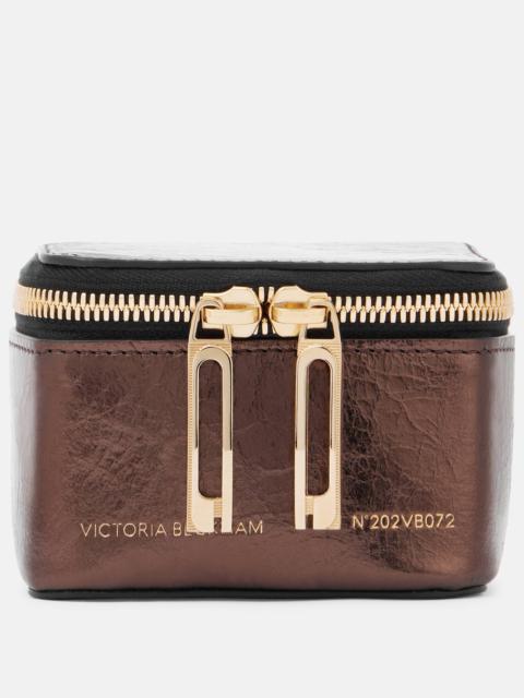 Victoria Beckham Micro metallic leather vanity bag