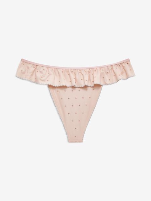 For Love & Lemons Eyelet Dot Ruffle Bikini Top