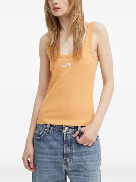 GESTUZ embroidered ribbed tank top