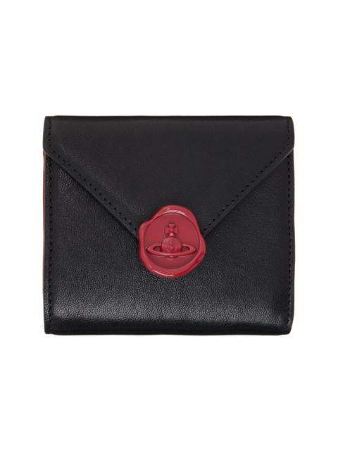 Vivienne Westwood Black Envelope Trifold Wallet