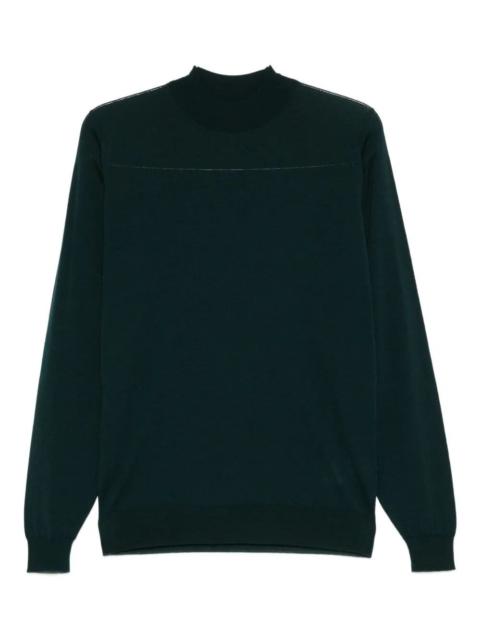 JOHN SMEDLEY SWEATER WITH TURTLENECK IN EXTRA FINE MERINO WOOL