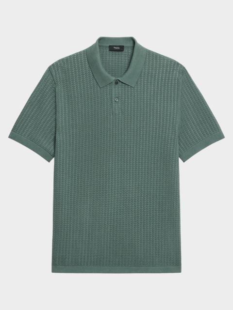 Theory Men's Cotton Cable Knit Polo Shirt