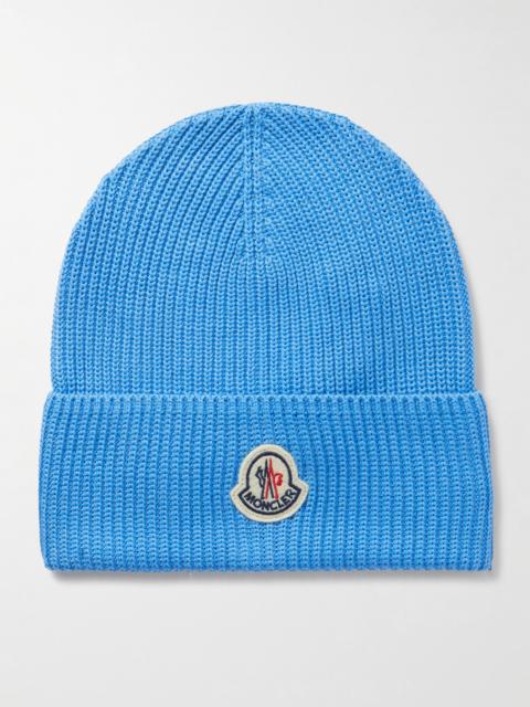 Moncler Logo-Appliquéd Ribbed Cotton Beanie