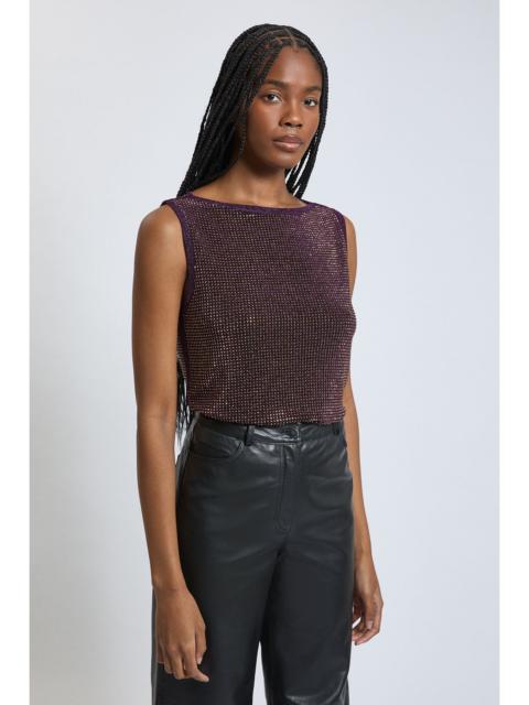 KAREN MILLEN Sparkle Hotfix Shell Top