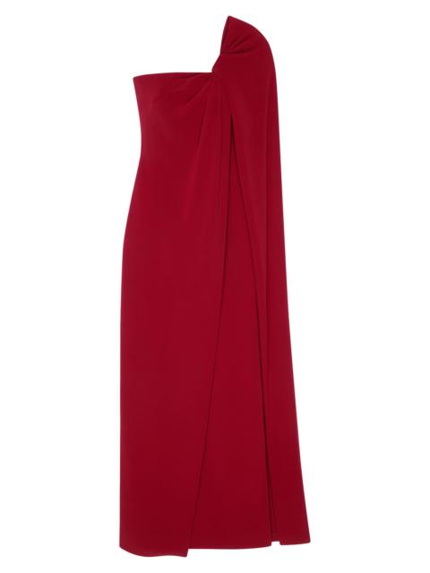 Givenchy Women's Asymmetric Evening Dress in Crepe Cady - Dark Red