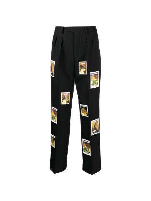 DENIM TEARS wool polaroid print trousers