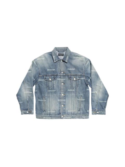 logo-print denim jacket