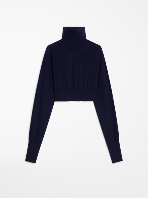 ULULATO Cropped mock polo-neck sweater