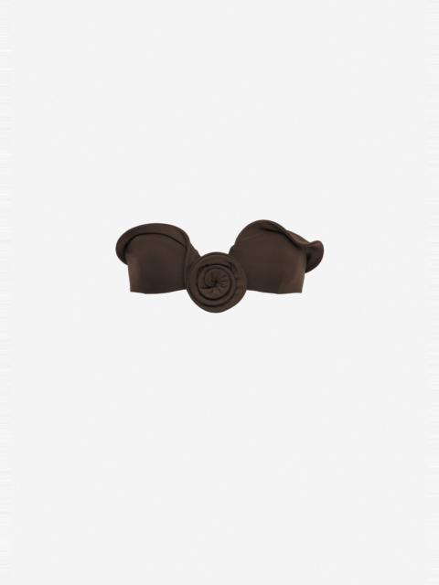 MAGDA BUTRYM Sculptural bandeau swim top in brown