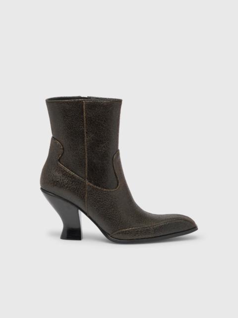 Diesel D-LUFFY-ANKLE BOOTS IN CRACKLED LEATHER