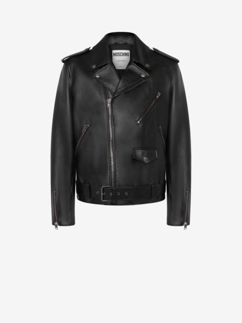 Moschino TONY VIRAMONTES ARCHIVE NAPPA LEATHER BIKER JACKET