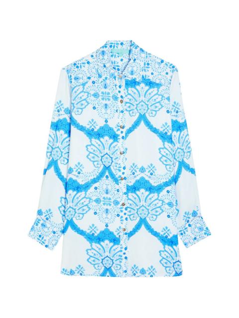 MELISSA ODABASH Paige florian-pattern shirt