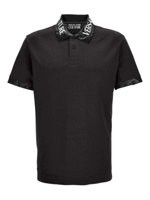 VERSACE JEANS COUTURE logo-print collar polo shirt