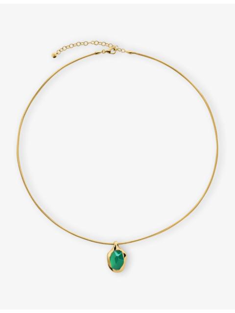 MONICA VINADER Odyssey 18ct Gold Vermeil-Plated 925 Sterling Silver and Onyx Pendant Necklace