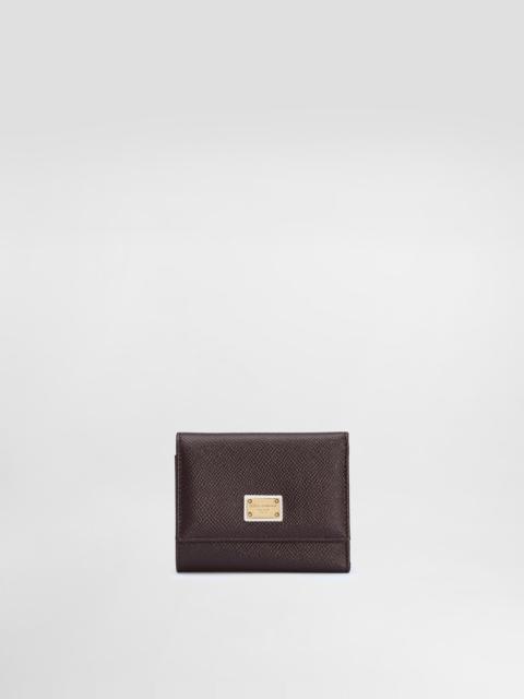 Dolce & Gabbana Dauphine calfskin wallet with branded tag