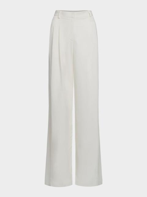 TWP Sulli Linen-Blend Trousers with Sequined Side Stripes