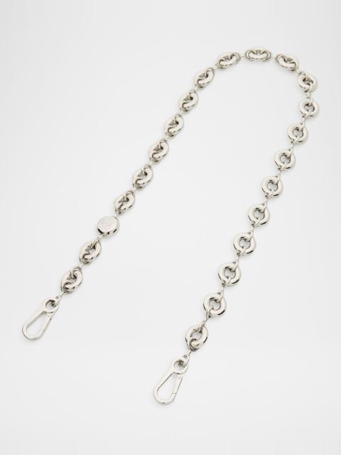 Loewe Donut Chain Shoulder Strap in Stainless Steel