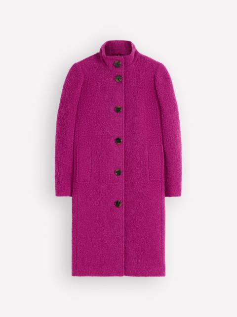 BODEN Funnel Neck Wool Coat-Festival Fuschia