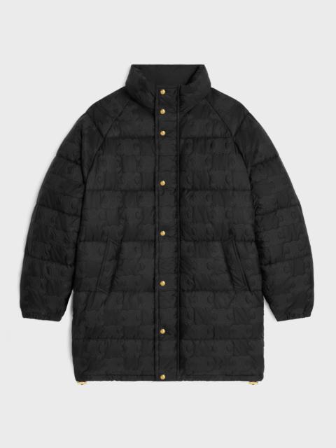 CELINE long triomphe down jacket in lightweight nylon