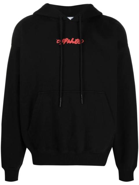 Off-White logo-print Arrow painterly-print hoodie