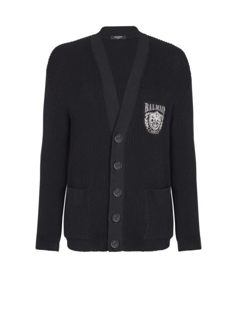 Balmain Cotton tube-knit cardigan