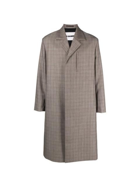 checked wool coat
