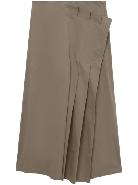 Y's Pleated Wrap Skirt
