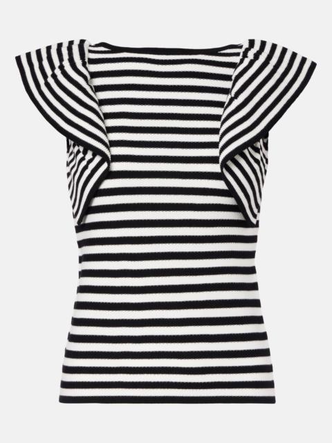 Max Mara Vieste ruffled striped top