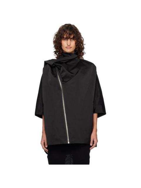 Rick Owens Black Temple Sail Biker Jacket