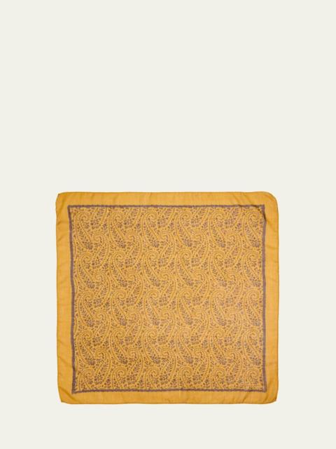 massimo alba Men's Cashmere-Silk Paisley Handkerchief