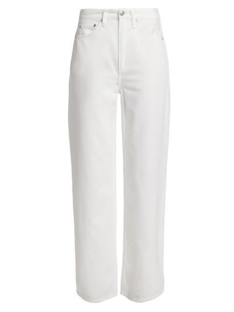 rag & bone Women's Featherweight Logan Mid-Rise Wide-Leg Jeans - Optic White