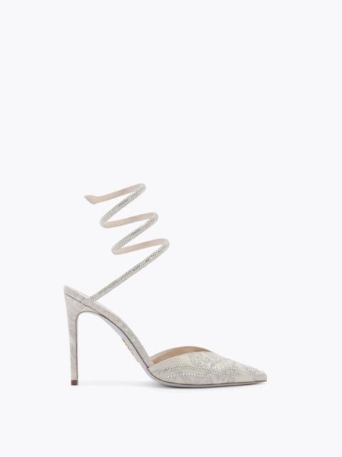 RENE CAOVILLA CLEO PUMP IN PEARL BROCADE 105