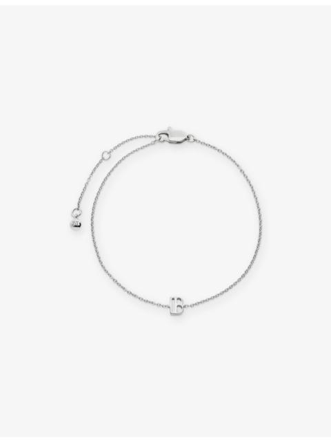MONICA VINADER Initial B 925 Sterling Silver Chain Bracelet