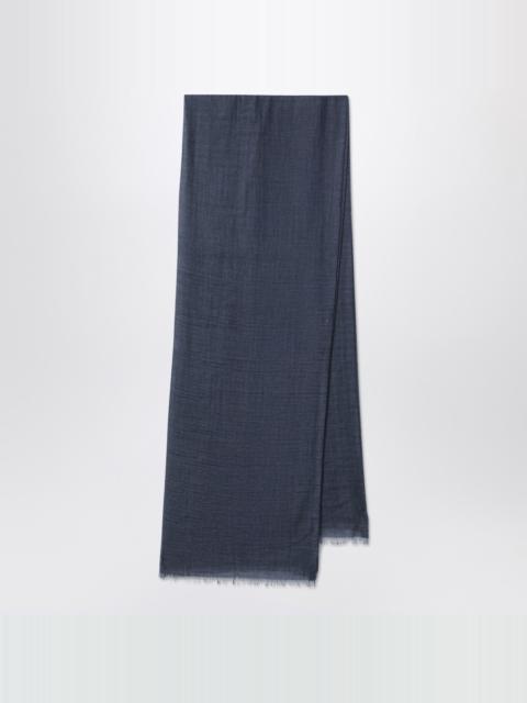 Loro Piana Blue Brina cashmere and silk scarf