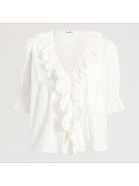 Sam Edelman Short Sleeve Flounce Top