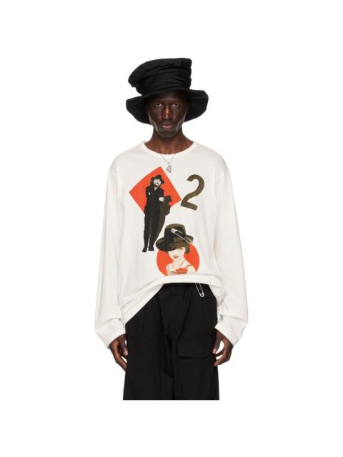 Yohji Yamamoto Off-White Print Long Sleeve T-Shirt