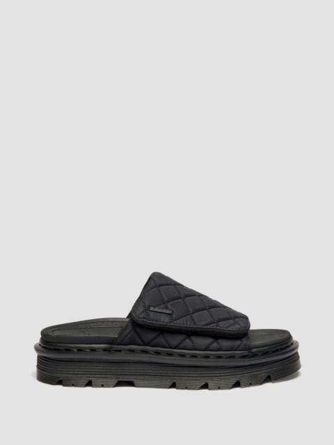 Dr. Martens Zebzag Slides Quilted Canvas Strap Platform Slides